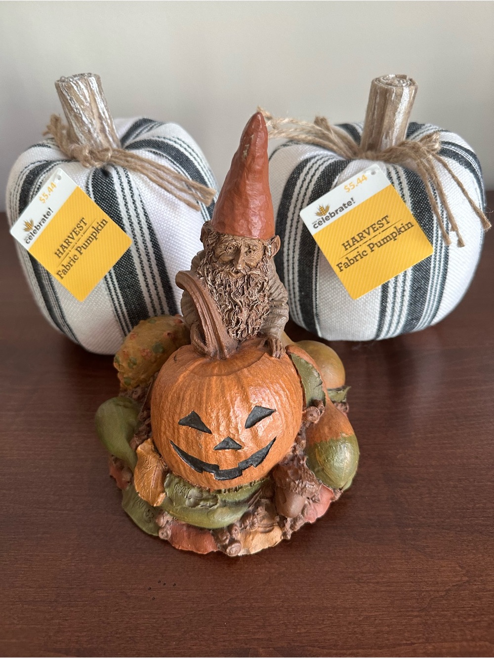 Celebrate Harvest Fabric Pumpkin Set Of 2 NWT